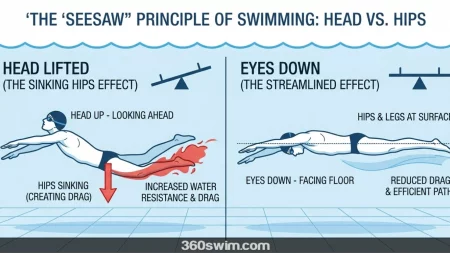 Head Position in Freestyle Swimming (The Tree Log Method That Actually Works)