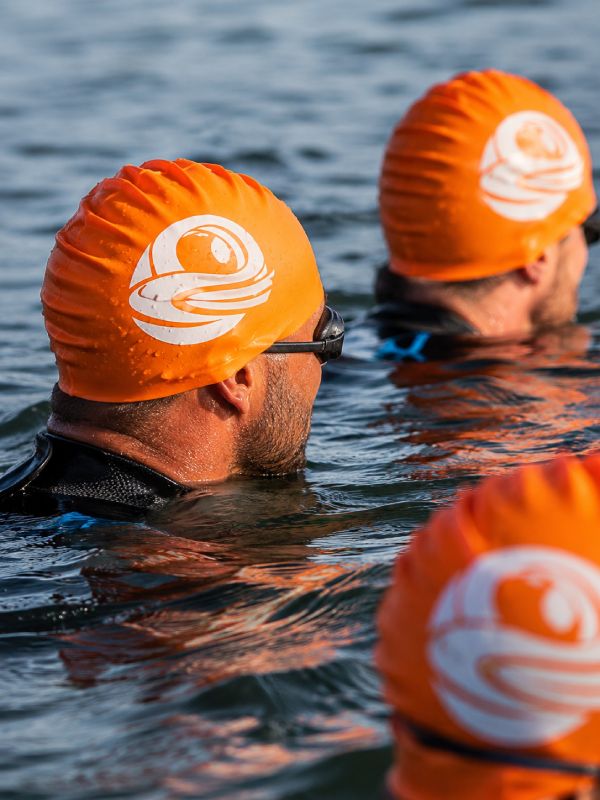 Custom printed swim caps for clubs and teams