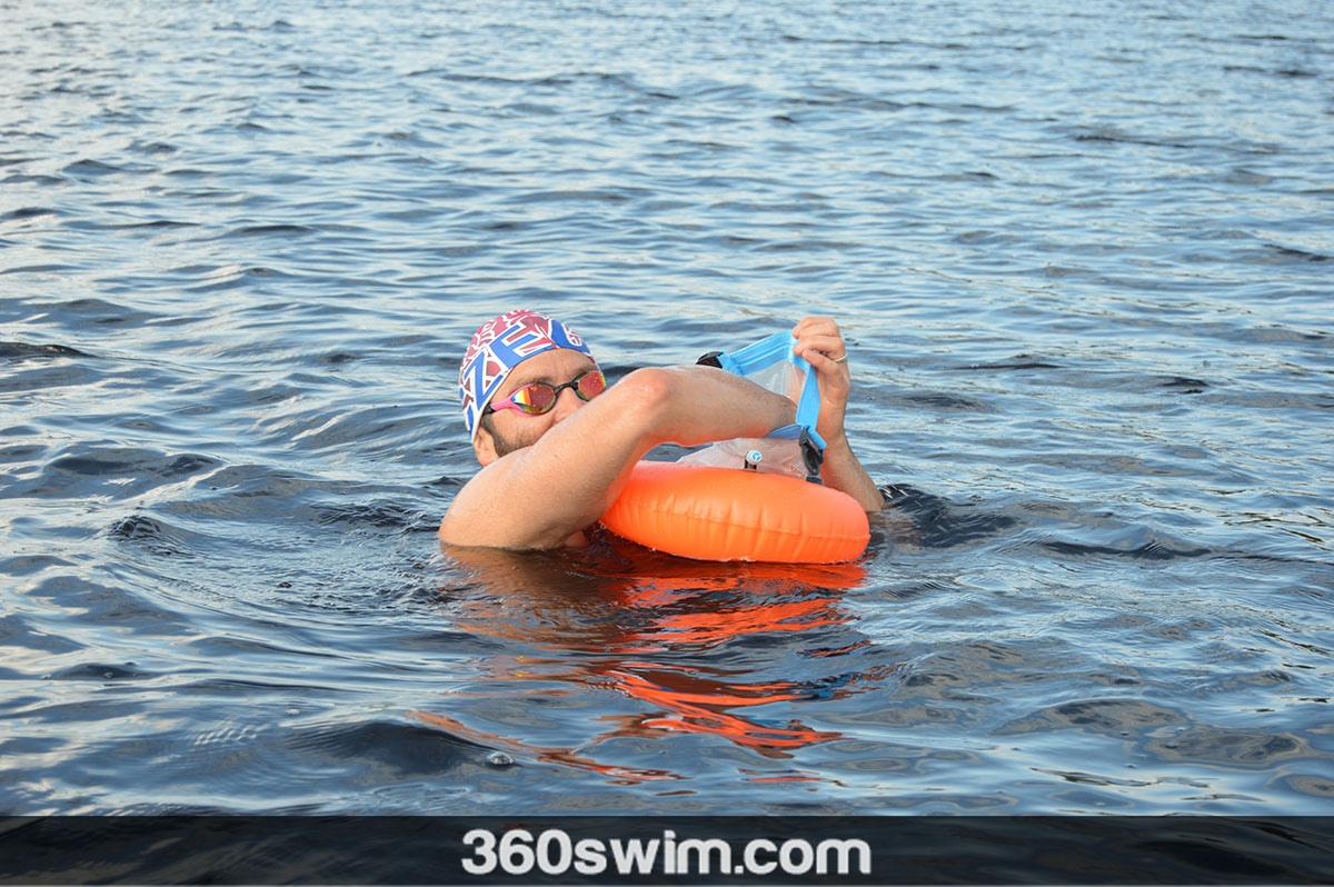 Bring nutrition with you for a swim