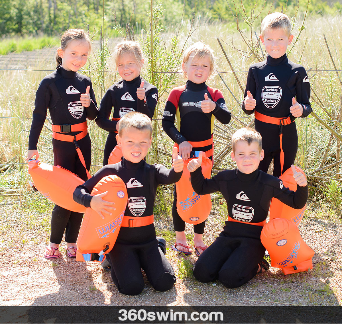 Kids from sea swimming course at Bewegingsplein Westduin