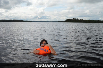 Having a rest during my swim