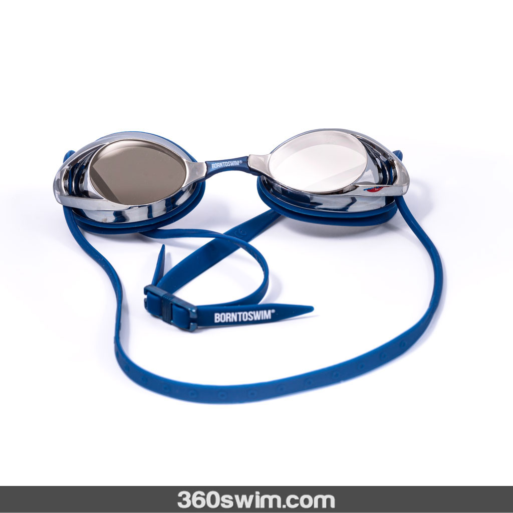 Born To Swim mirrored goggles