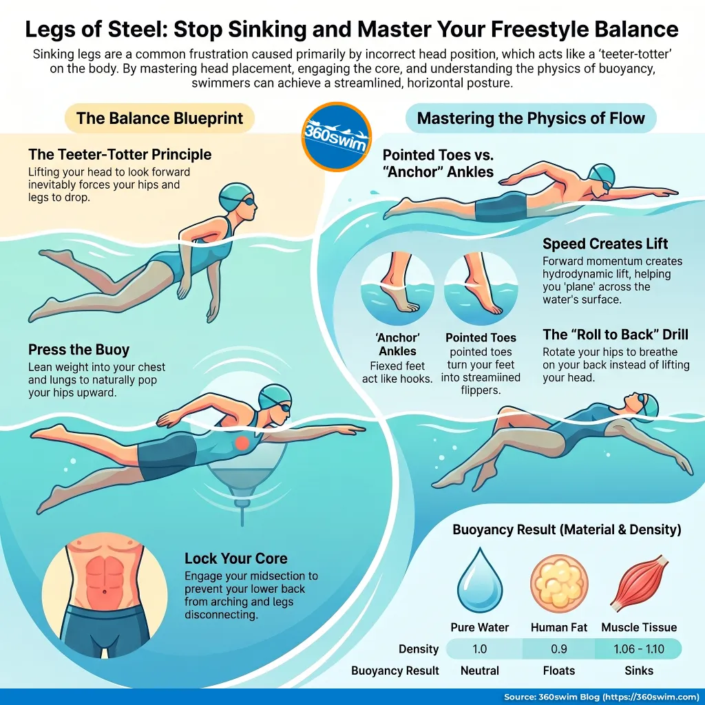 Why you sink freestyle infographic